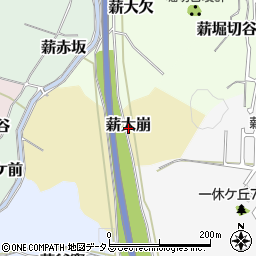 京都府京田辺市薪大崩周辺の地図