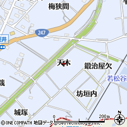 愛知県常滑市坂井（天木）周辺の地図