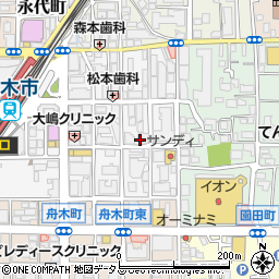 ぎょうざの満洲 阪急茨木東口店周辺の地図