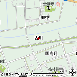 愛知県豊川市三谷原町古川周辺の地図