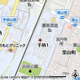 兵庫県姫路市手柄1丁目106周辺の地図