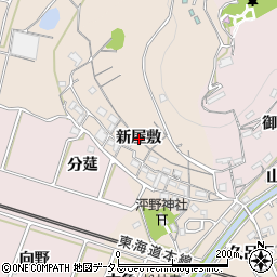 愛知県豊川市御津町泙野新屋敷周辺の地図