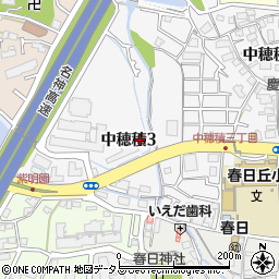 大阪府茨木市中穂積3丁目周辺の地図