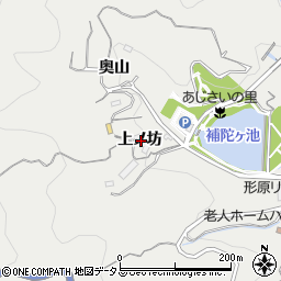 愛知県蒲郡市金平町上ノ坊周辺の地図
