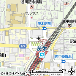 鼓月茨木西店周辺の地図