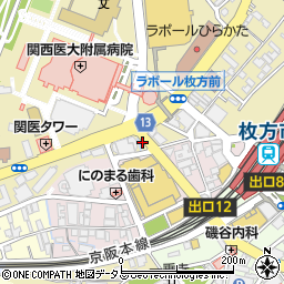 阪神調剤薬局　京阪枚方店周辺の地図