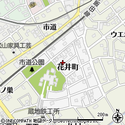 愛知県豊川市花井町周辺の地図