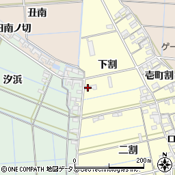 愛知県西尾市一色町中外沢下割50周辺の地図
