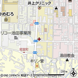 セブンイレブン池田呉服町店周辺の地図