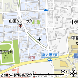 大阪府枚方市中宮西之町25-31周辺の地図