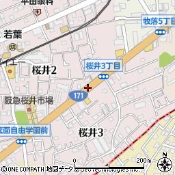 桜井３周辺の地図