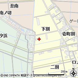愛知県西尾市一色町中外沢下割50-1周辺の地図