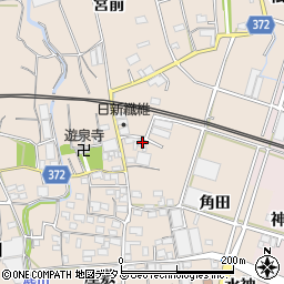 愛知県豊川市御津町赤根角田25周辺の地図