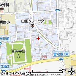 大阪府枚方市中宮西之町7-16周辺の地図