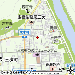 広島県三次市三次町1605-2周辺の地図