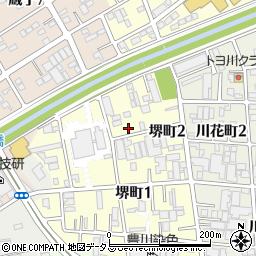 愛知県豊川市堺町2丁目24周辺の地図