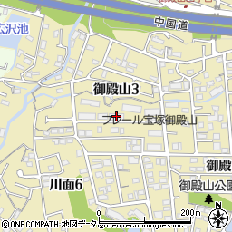 フレール宝塚御殿山５号棟周辺の地図