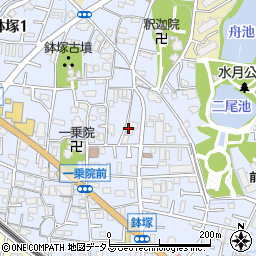 大阪府池田市鉢塚周辺の地図