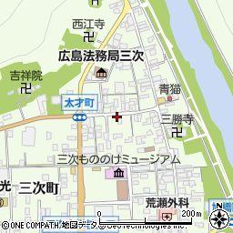 広島県三次市三次町1605周辺の地図