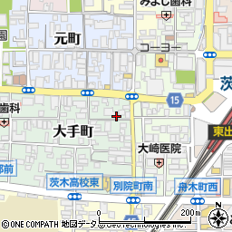 大阪府茨木市大手町周辺の地図