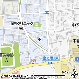 大阪府枚方市中宮西之町25-36周辺の地図