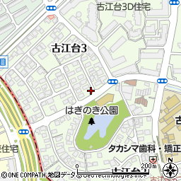 大阪府吹田市古江台3丁目19-12周辺の地図