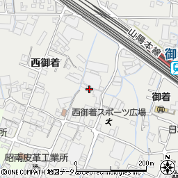 兵庫県姫路市御国野町西御着464周辺の地図