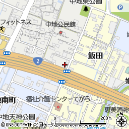 兵庫県姫路市中地48周辺の地図