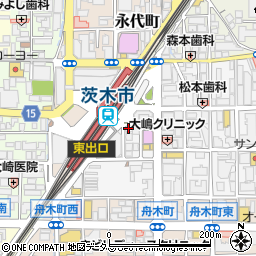茨木市駅うえた眼科周辺の地図