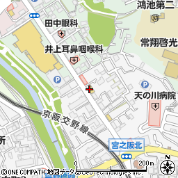 カーブス　枚方宮之阪店周辺の地図