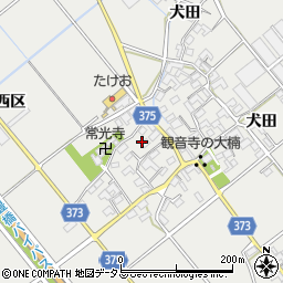愛知県豊川市御津町上佐脇屋敷周辺の地図