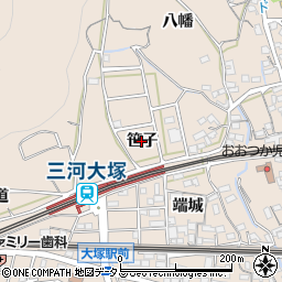 愛知県蒲郡市大塚町（笹子）周辺の地図