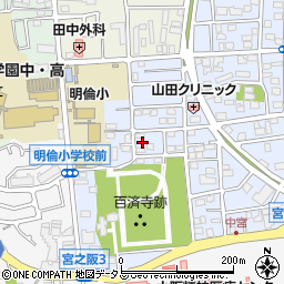 大阪府枚方市中宮西之町9-3周辺の地図