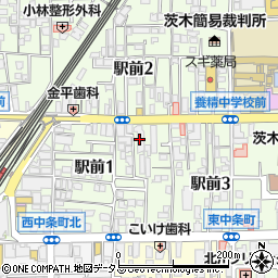ディークラディア茨木駅前周辺の地図