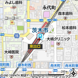 チュチュアンナ・阪急茨木店周辺の地図