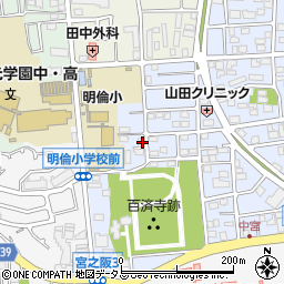 大阪府枚方市中宮西之町10-57周辺の地図