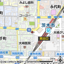 ファミリーマート茨木別院町店周辺の地図
