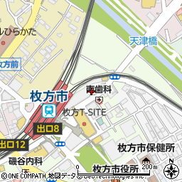 餃子の王将 枚方市駅前店周辺の地図