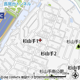 大阪府枚方市杉山手1丁目25周辺の地図