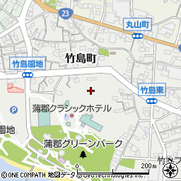 愛知県蒲郡市竹島町周辺の地図