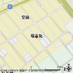 愛知県豊川市為当町場正免周辺の地図