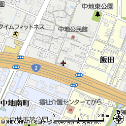 兵庫県姫路市中地43周辺の地図