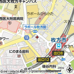 三菱電機ビルソリューションズ株式会社　枚方営業所周辺の地図