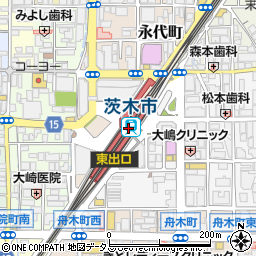 まいどおおきに食堂茨木食堂周辺の地図