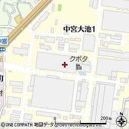 大阪府枚方市中宮大池周辺の地図
