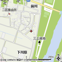 愛知県豊川市三上町下川原周辺の地図