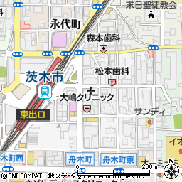 大阪府茨木市双葉町周辺の地図