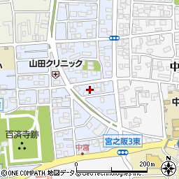 大阪府枚方市中宮西之町25-6周辺の地図