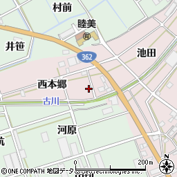 愛知県豊川市当古町西本郷77周辺の地図