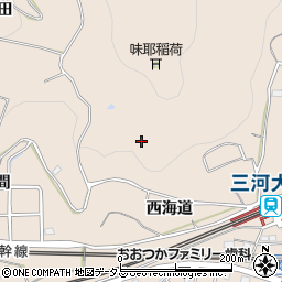 愛知県蒲郡市大塚町周辺の地図